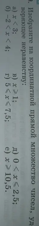 Изобрази на координатной прямой множество чисел, удовлетворяющее неравенству x < 3