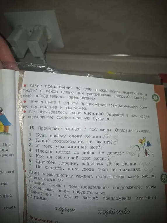 Прочитай загадки и пословицы и отгадай загадки.