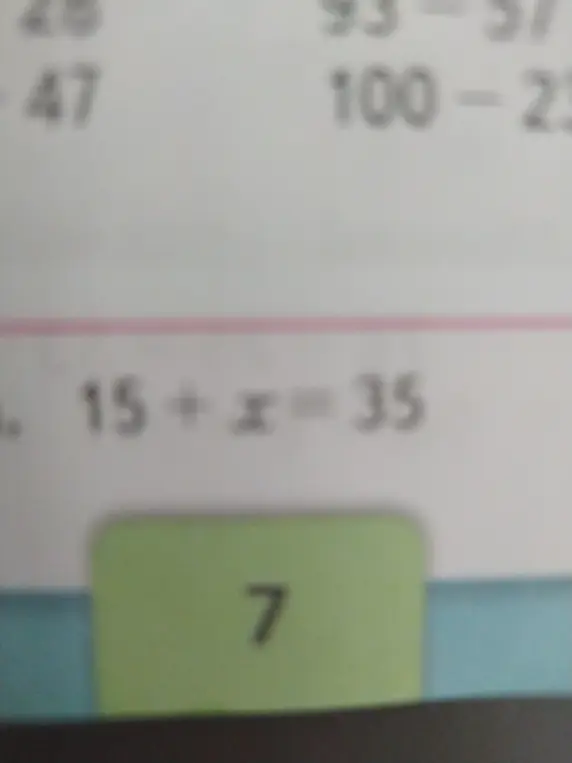 Ты просишь меня решить уравнение 15 + x = 35