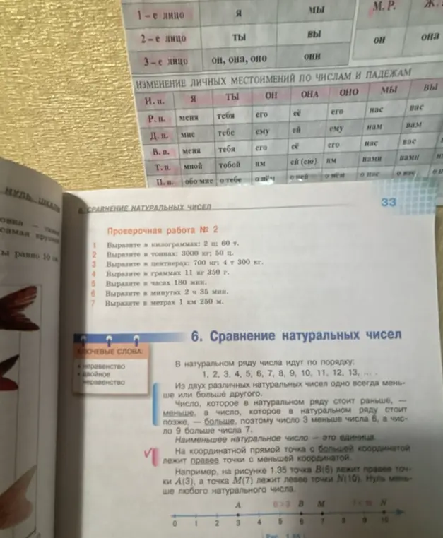 Выполни проверочную работу № 2: вырази в килограммах, тоннах, центнерах, граммах, часах, минутах и метрах.