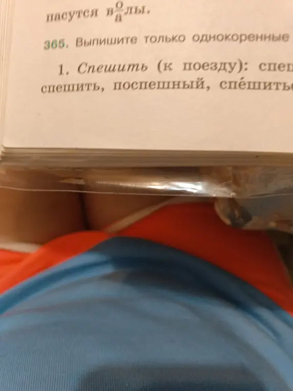 Выпиши только однокоренные слова в задании 365.1