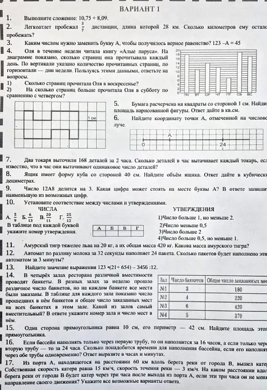 Реши примеры из варианта 1 контрольной работы.