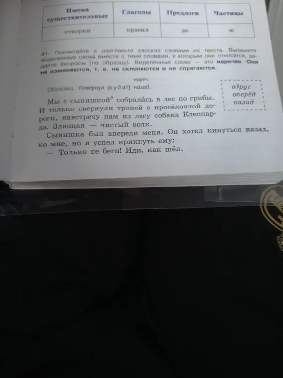 Предложи заглавие для рассказа и выпиши выделенные слова вместе с темами, к которым они относятся