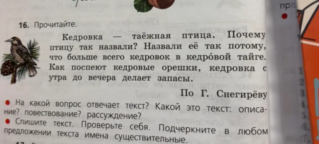 Помоги определить, на какой вопрос отвечает текст и какой это текст: описание, повествование или рассуждение