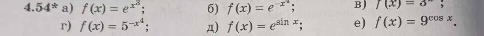 Укажи, при каких значениях X функция F(X) имеет производную и найди эту производную, если f(x) = ex³.