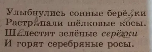 Помоги вставить пропущенные буквы в тексте