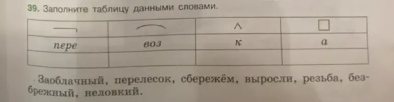 Ты просишь заполнить таблицу данными словами