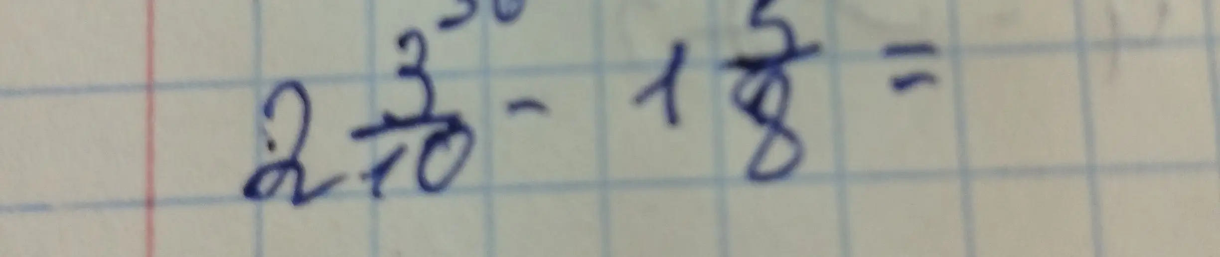 Реши пример $2 \frac{3}{10} - 1 \frac{5}{8}$