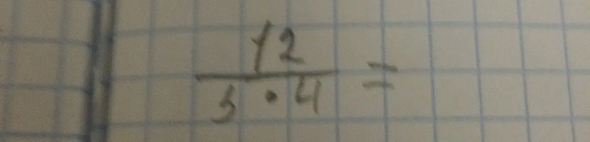 Помоги решить пример 12/(3*4)