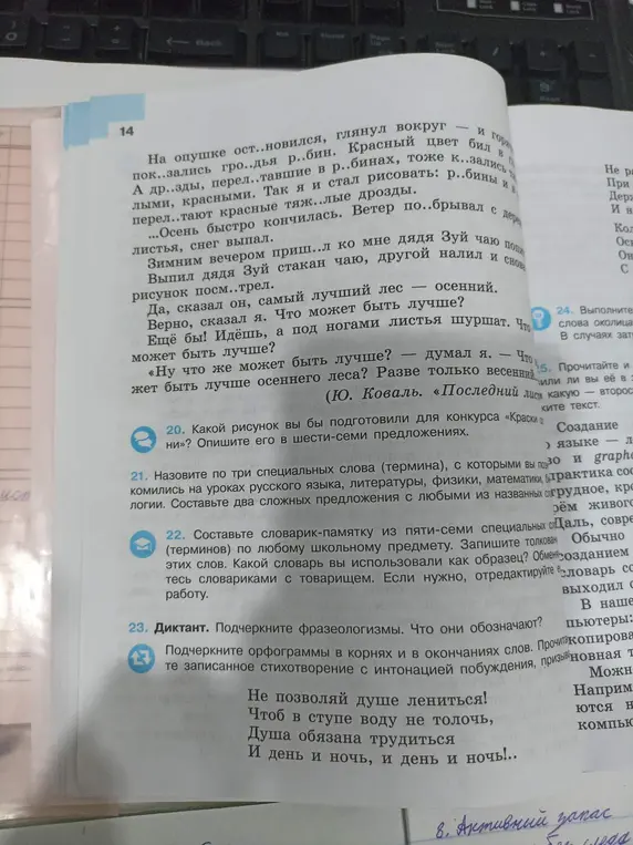 Подчеркни фразеологизмы в диктанте. Что они обозначают?