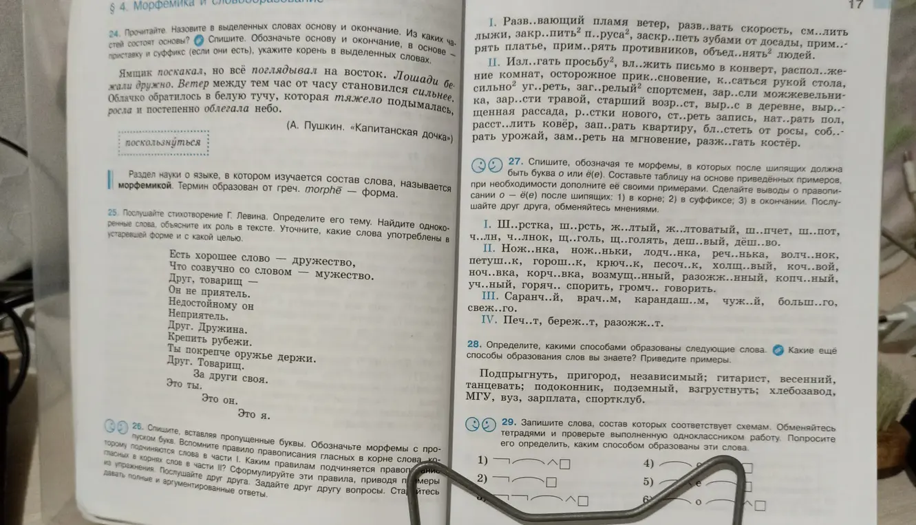 Можешь ли ты выполнить задания 24-29 из учебника русского языка?