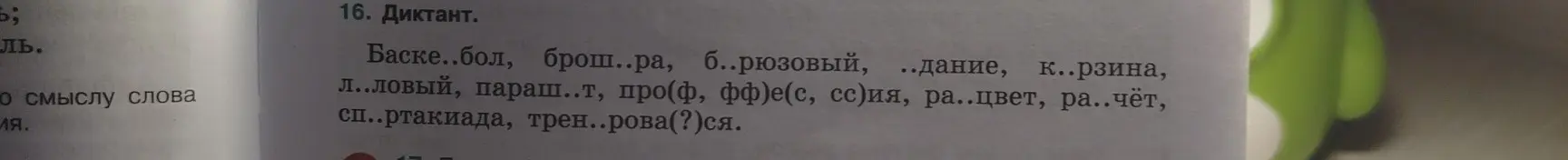 Помоги вставить пропущенные буквы в словах диктанта