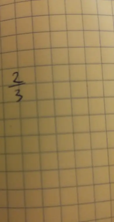 Объясни, что значит дробь 2/3
