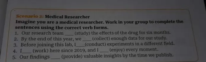 Помоги мне подобрать правильную форму глагола в предложении 'Our research team (study) the effects of the drug for six months'.