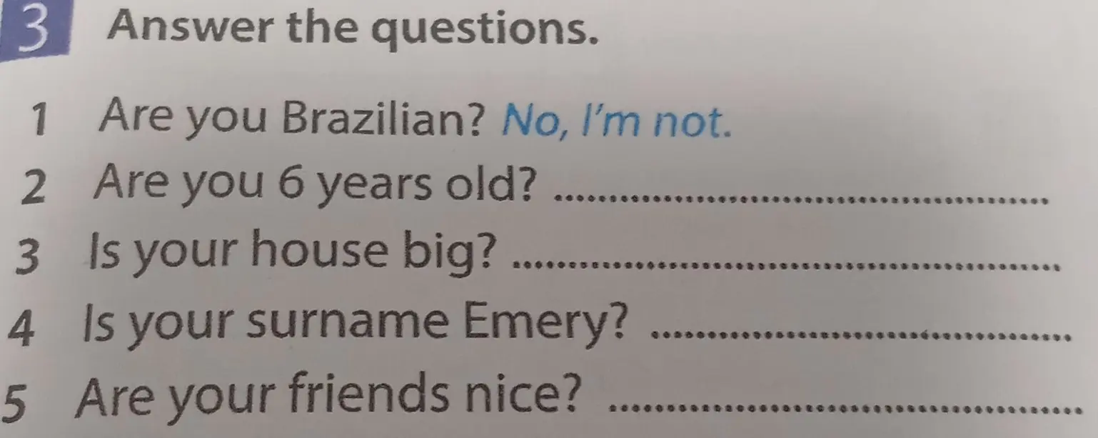 Ответь на вопросы: Are you 6 years old?