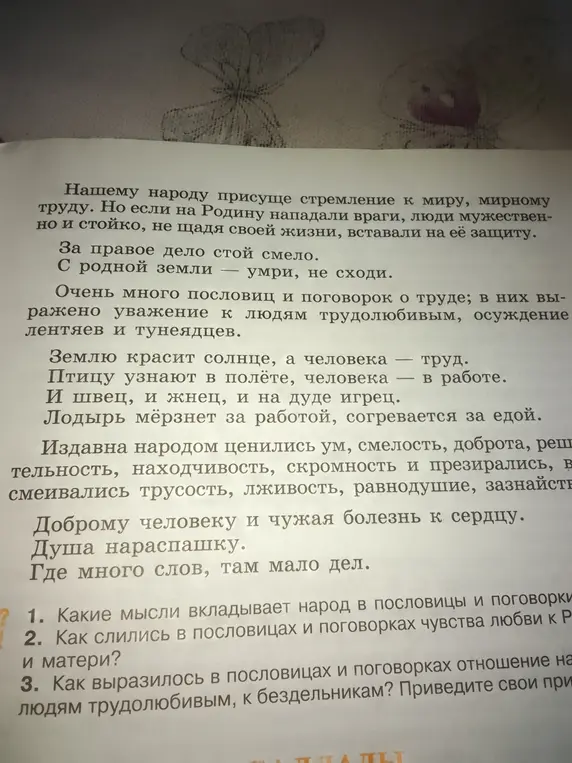 Какие мысли вкладывает народ в пословицы и поговорки?