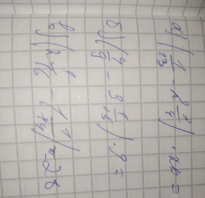 Реши пример под буквой а) $x^{\frac{3}{6}} \cdot x^{-\frac{23}{3}}$