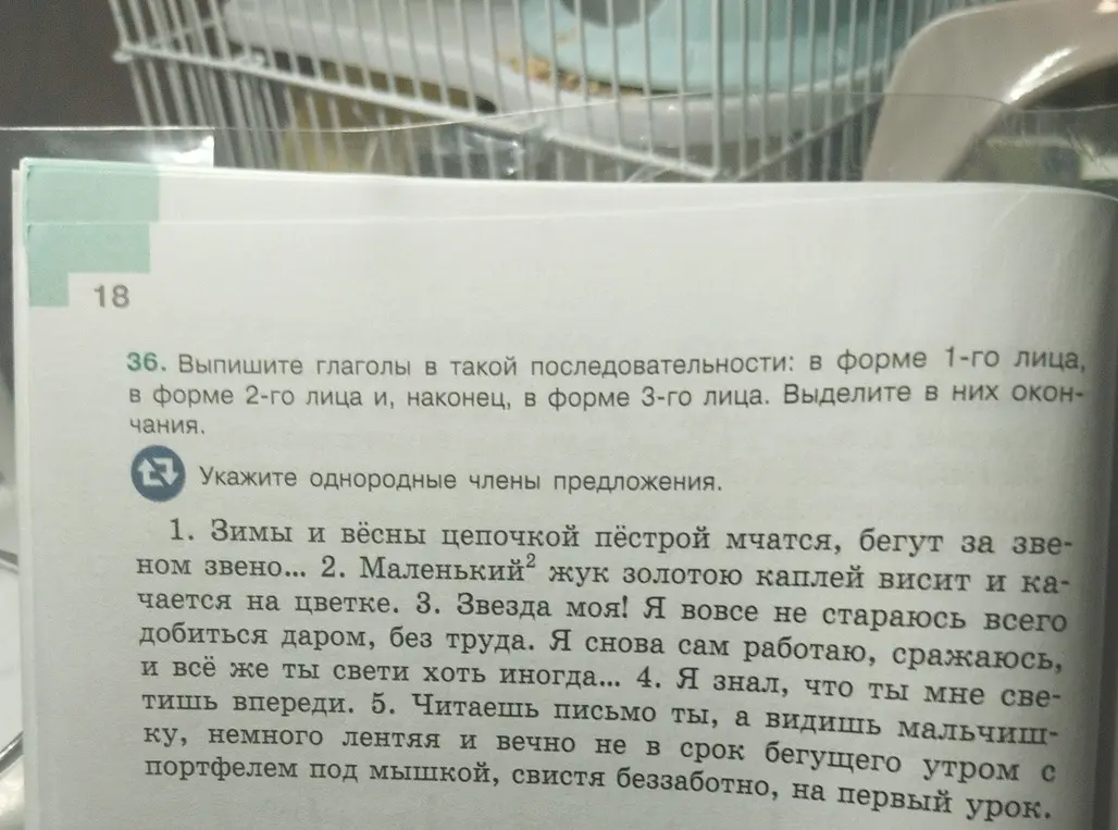 Помоги выписать глаголы в такой последовательности: в форме 1-го лица, в форме 2-го лица и, наконец, в форме 3-го лица и указать однородные члены предложения в предложении "Зимы и вёсны цепочкой пёстрой мчатся, бегут за звеном звено..."