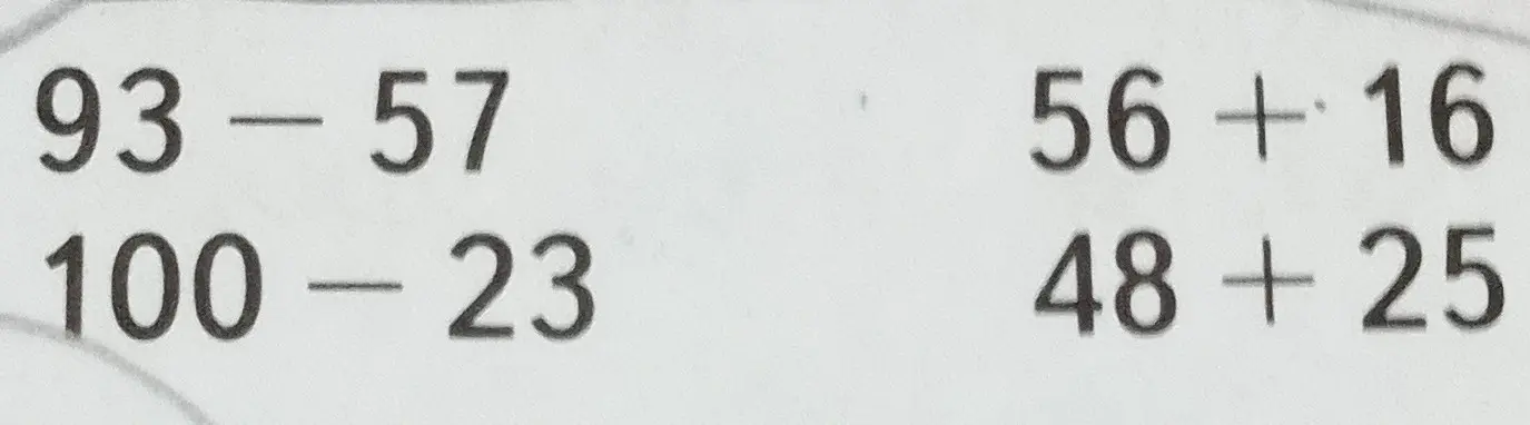 Можешь ли ты решить пример 93 - 57?
