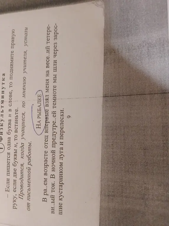 Вставь пропущенные буквы в тексте