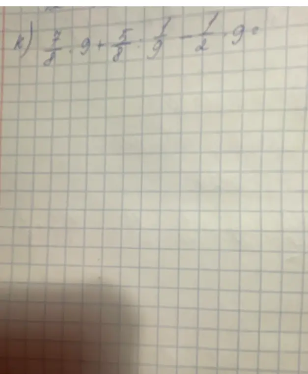 Вычисли значение выражения 7/8 * 9 + 5/8 : 9 - 1/2 * 9