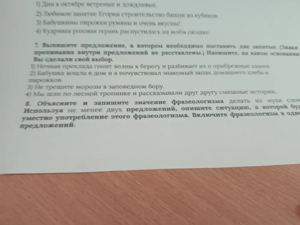 Напиши предложение, в котором необходимо поставить две запятые. Объясни и запиши значение фразеологизма делать из мухи слона