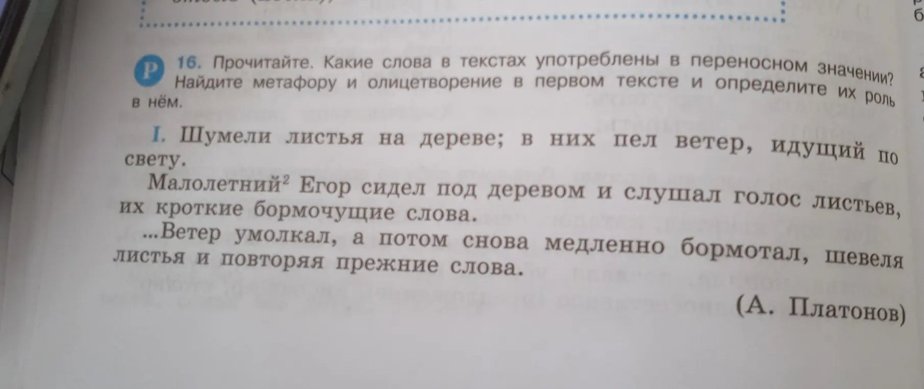 Какие метафоры и олицетворения есть в первом тексте и какова их роль?