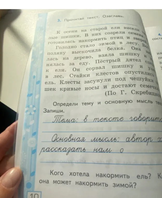 Определи тему и основную мысль текста.