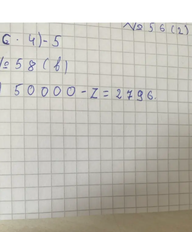 Реши уравнение 50000 - Z = 2796
