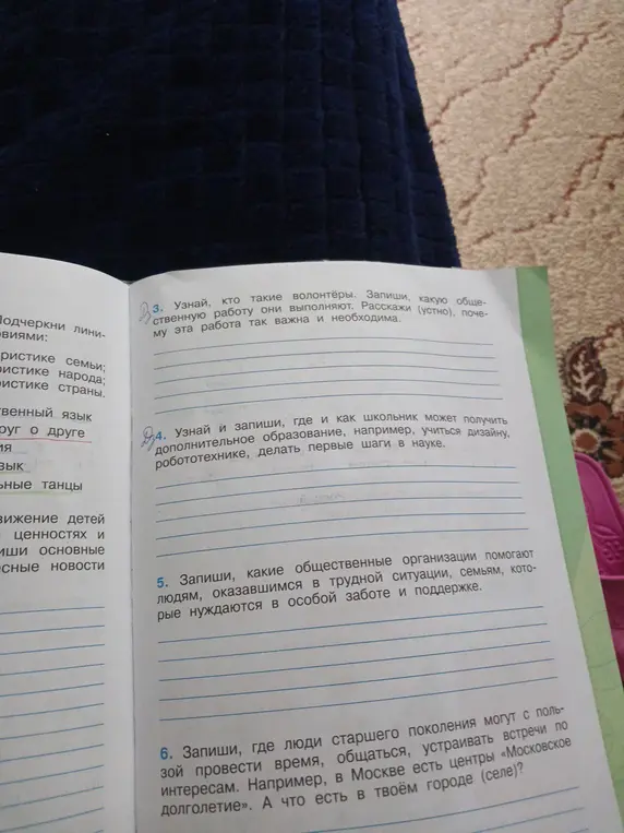 Узнай, кто такие волонтёры. Запиши, какую общественную работу они выполняют.
