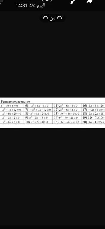 Реши неравенство x²-5x+6=0