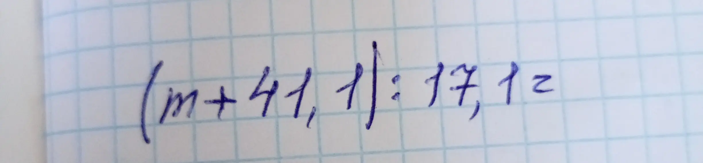 Упрости выражение (m + 41,1) : 17,1
