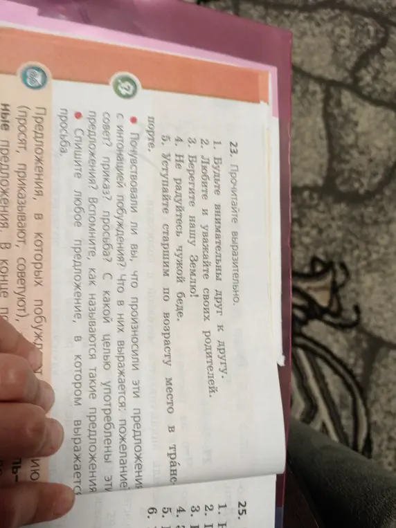 Почувствовал ли ты, что произносил эти предложения с интонацией побуждения?