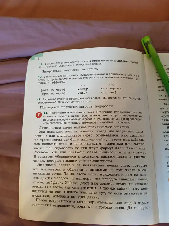 Можешь помочь мне найти и назвать морфемы в словах: Загородный, подсказка, вылетает?