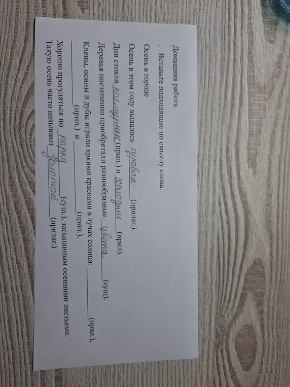 Можешь помочь вставить подходящие по смыслу слова в предложения?