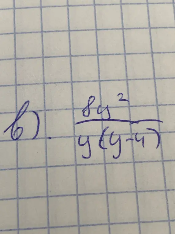 Можешь ли ты упростить выражение (8y^2) / (y(y-4))?