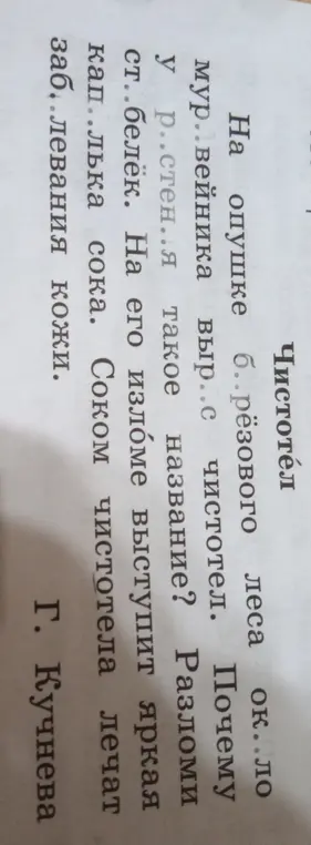 Исправь текст: В тексте пропущены буквы.