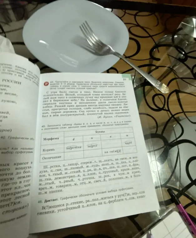 Можешь ли ты заполнить таблицу «Буквы 6, о, е, и после ж, ш, ч, щи в корнях и окончаниях слов данными ниже примерами, обозначая орфограммы и обозначить графически условия выбора орфограмм в диктанте?