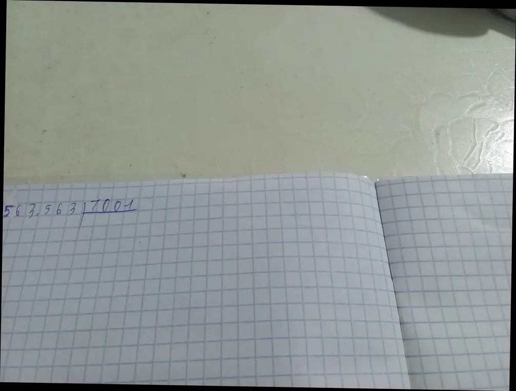 Можешь решить пример деления столбиком: 56356 на 7001?