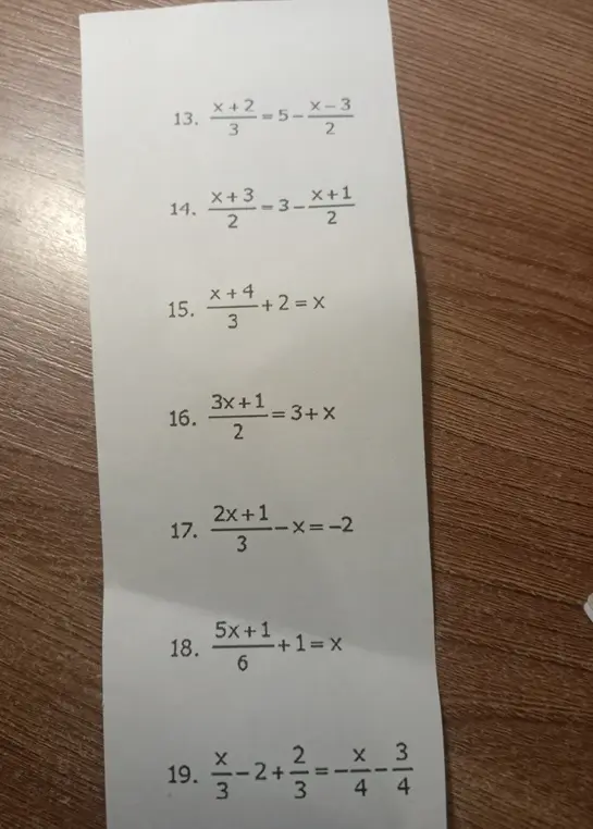 Можешь помочь мне решить уравнения под номерами 13, 14, 15, 16, 17, 18 и 19?