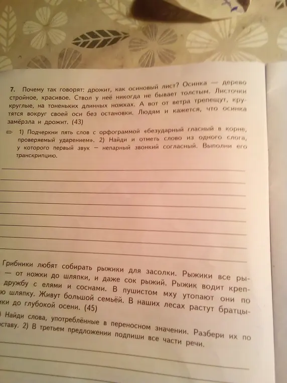 Подчеркни пять слов с орфограммой «безударный гласный в корне, проверяемый ударением»