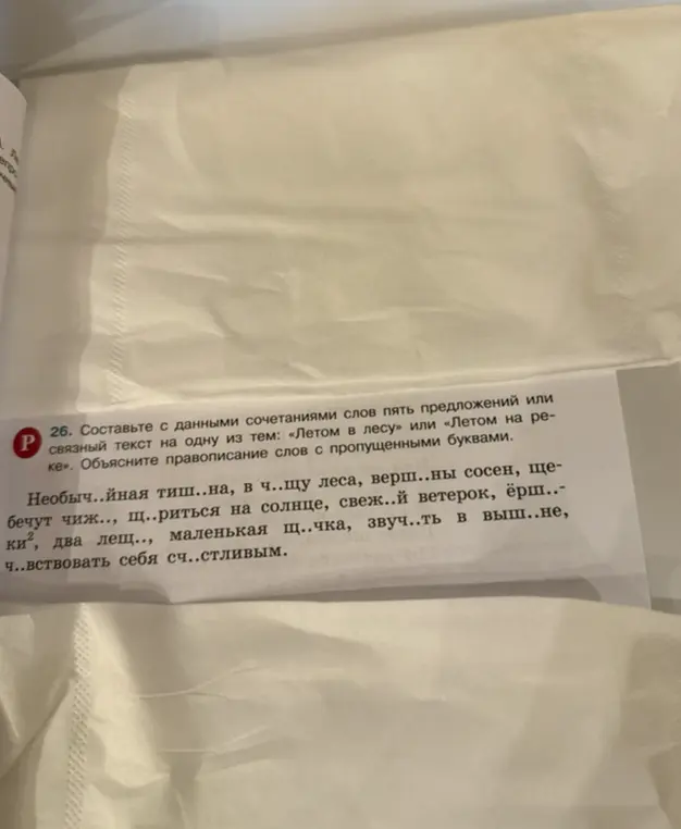 Составь с данными сочетаниями слов пять предложений или связный текст на одну из тем: «Летом в лесу» или «Летом на реке».