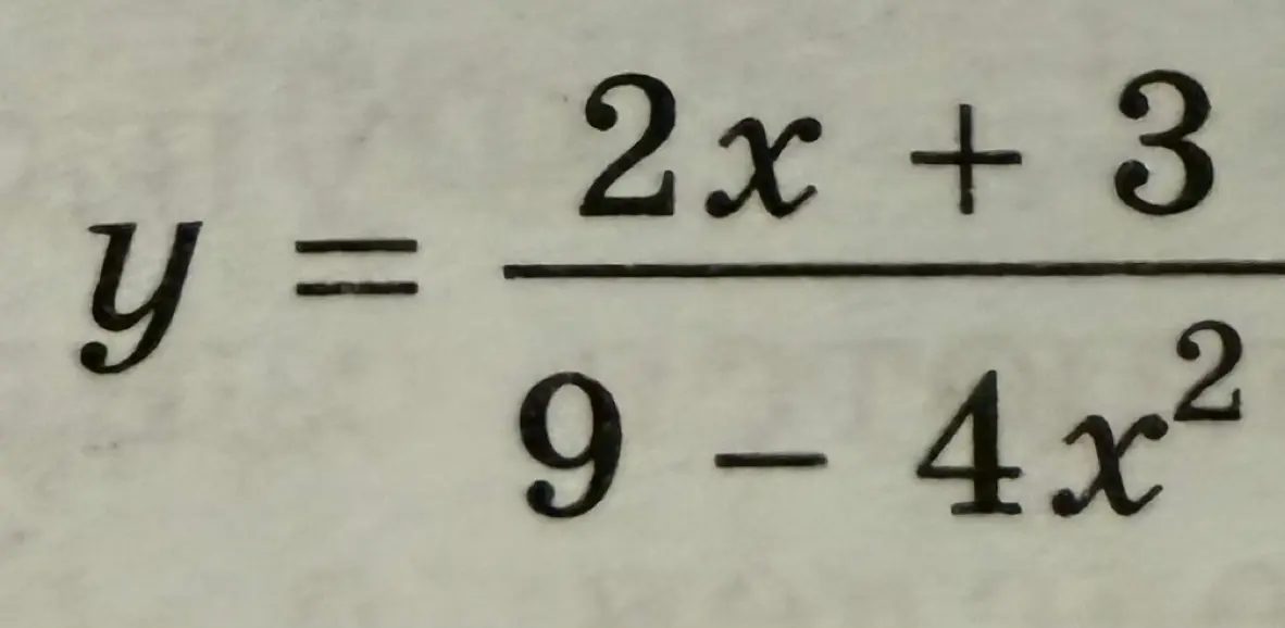 Ты просишь упростить функцию y = (2x+3) / (9-4x²)