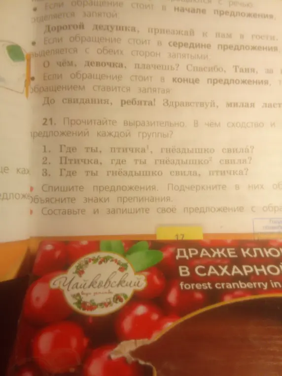 Помоги выполнить упражнение: прочитай выразительно предложения, определи сходство предложений, спиши предложения, подчеркни обращения и объясните знаки препинания.