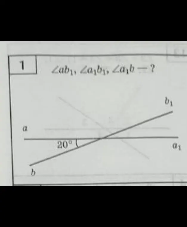 Определи величину углов \(\angle ab_1\), \(\angle a_1b_1\), \(\angle a_1b\) на рисунке