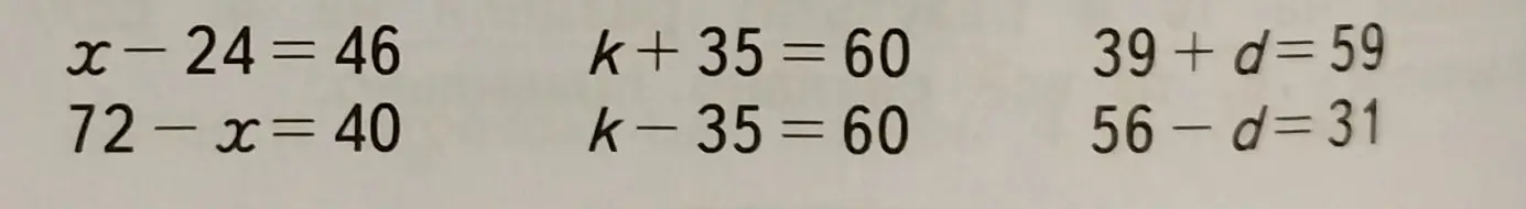 Ты просишь меня решить уравнения: x-24 = 46