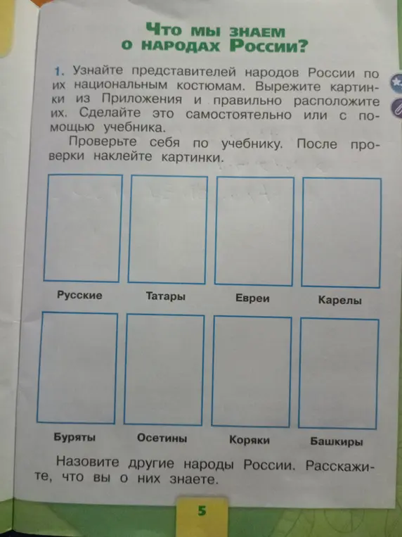 Ты просишь рассказать, как выполнить задание про народы России в учебнике