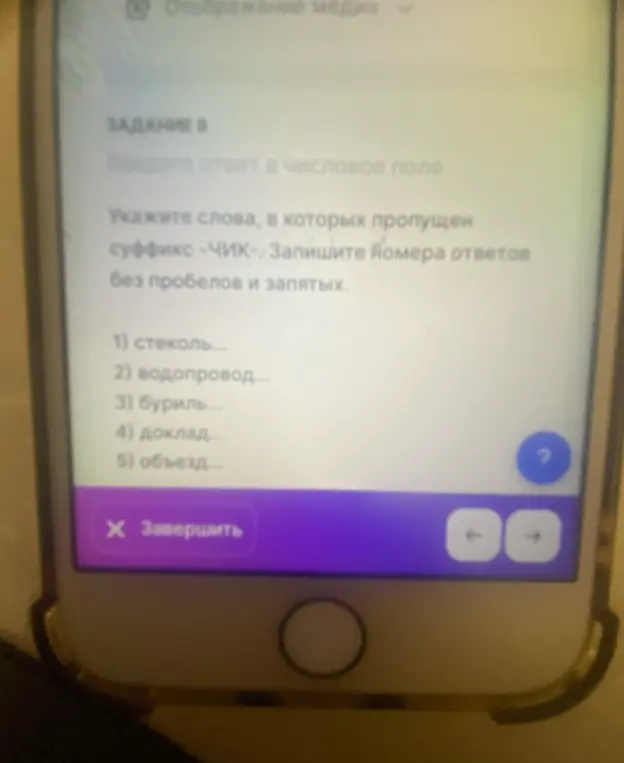 Укажи слова, в которых пропущен суффикс -ЧИК-.