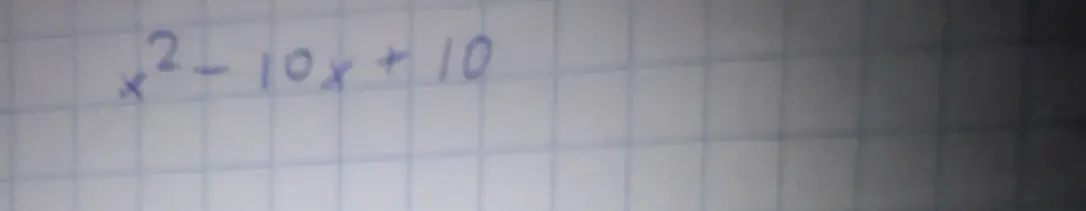 Найди корни уравнения x² - 10x + 10