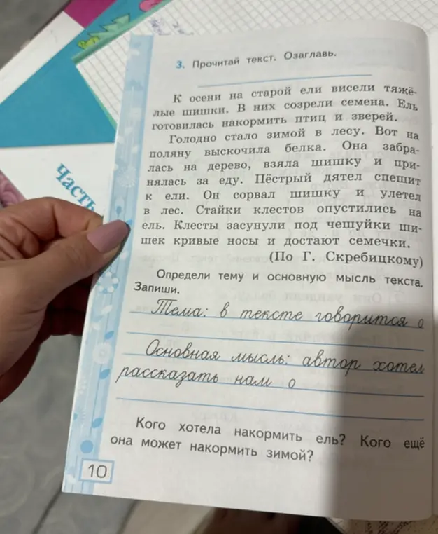 Определи тему и основную мысль текста.